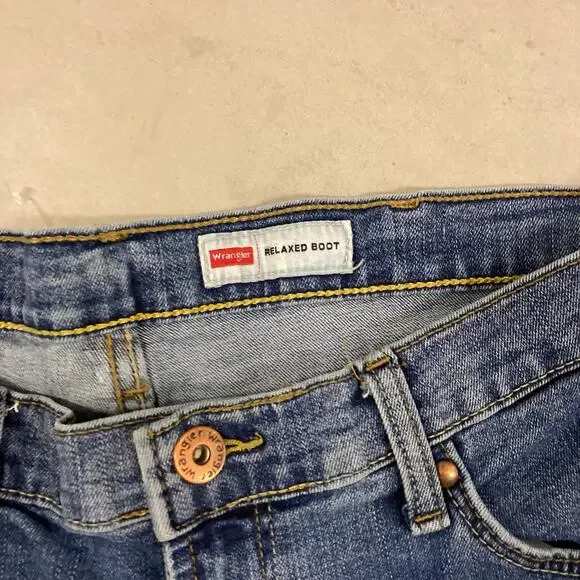 Y2K wrangler baggy bootcut Jeans 34x32 - Picture 3 of 5